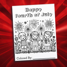 Happy Fourth of July | Colouring Page