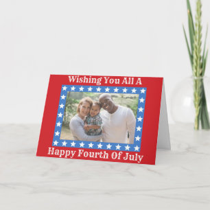 Happy Fourth Of July Family Photo Card