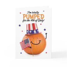 Happy Fourth of July Patriotic Pumpkin