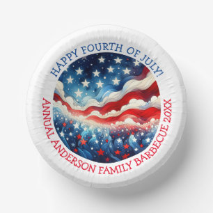 Happy Fourth of July Personalized Paper Plate