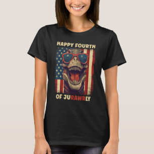 Happy Fourth Of JuRAWRly 4th Of July Dinosaur Rex T-Shirt