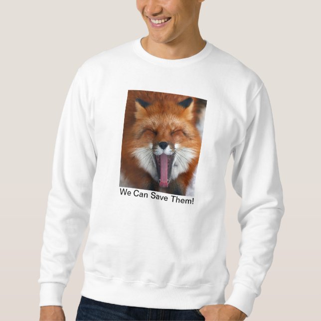 Happy Fox Men's Basic Sweatshirt (Front)