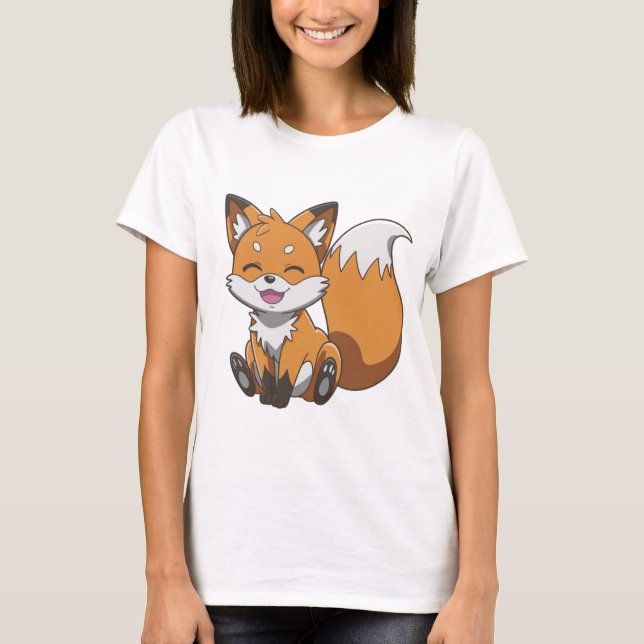 Happy Fox  T-Shirt (Front)
