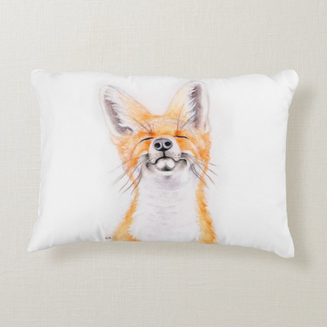 Happy Foxy Accent Pillow (Back)