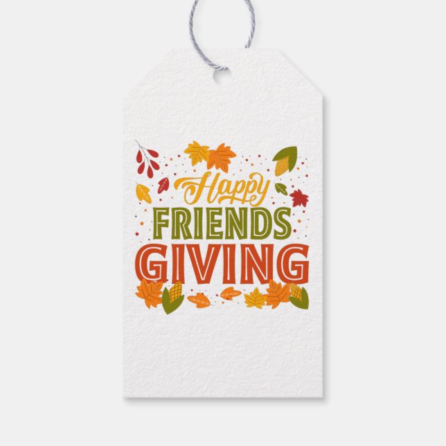 Happy Friends Giving Gift Tags (Back)