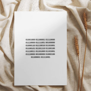 Happy friendship binary code card