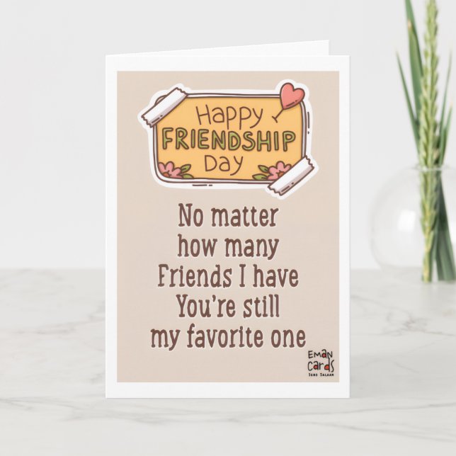 Happy Friendship Day - Quote Card (Front)