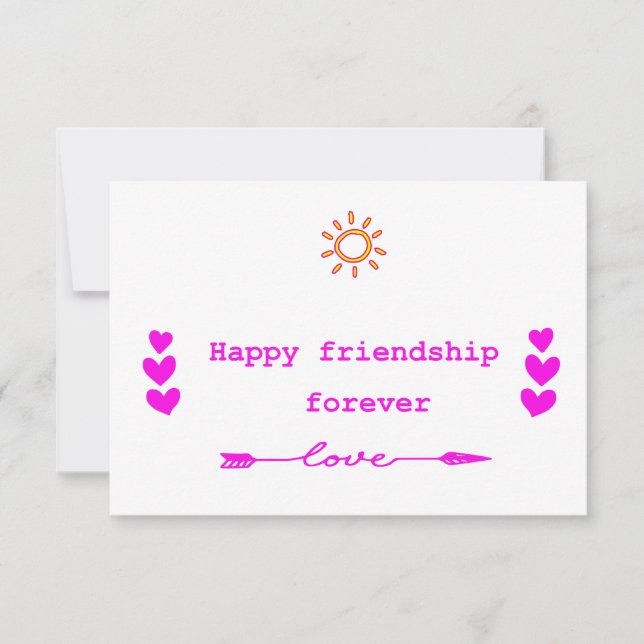 Happy friendship forever thank you card (Front)