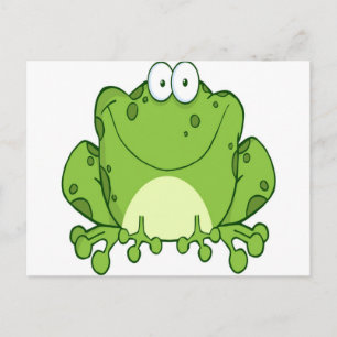 Happy Frog Cartoon Character Postcard