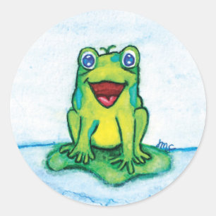 Happy Frog Classic Round Sticker