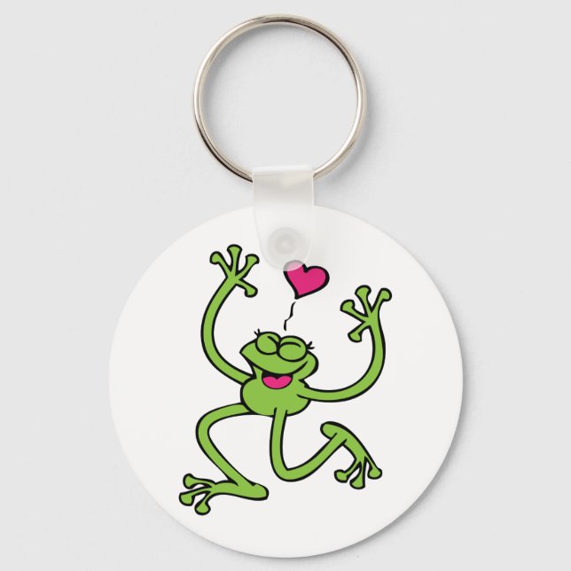 Happy Frog Dancing Keychain (Front)