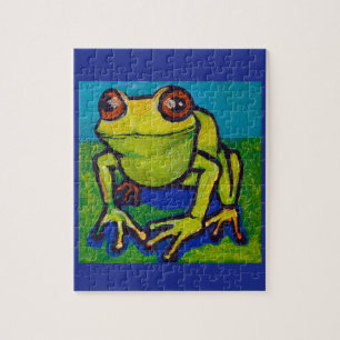 Happy frog jigsaw puzzle