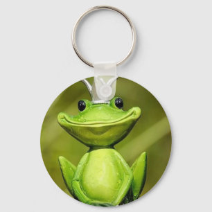 Happy frog king keychain