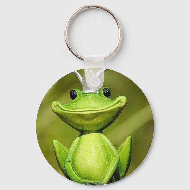 Happy frog king keychain (Front)