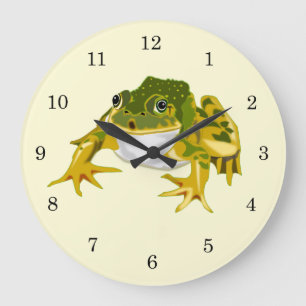 Happy Frog Large Clock