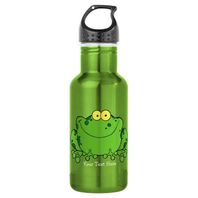 Happy Frog (personalized) 532 Ml Water Bottle (Front)
