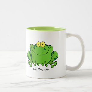 Happy Frog (personalized) Two-Tone Coffee Mug
