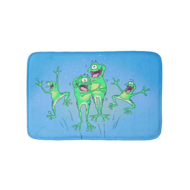 Happy Frogs Bathroom Rug (Front)
