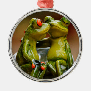 Happy Frogs Metal Ornament