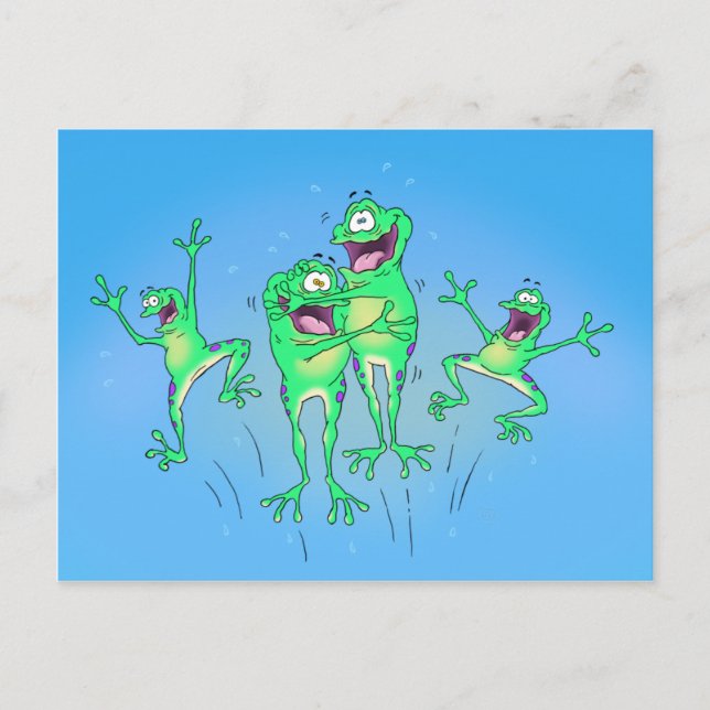 Happy Frogs Postcard (Front)