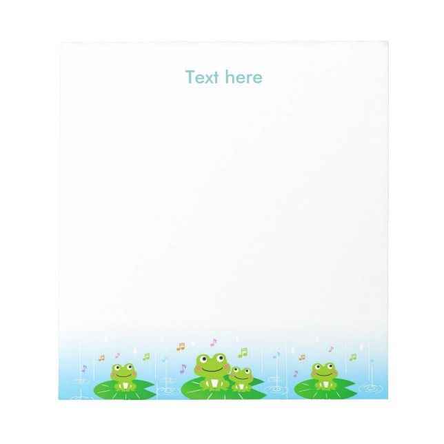 Happy Frogs Simple Notepad (Front)