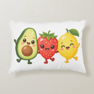 Happy Fruit Friends Accent Pillow