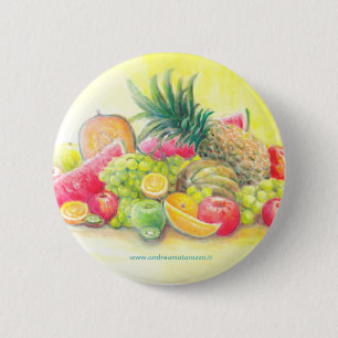 Happy fruits 2 inch round button