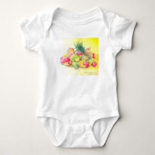 Happy fruits  baby bodysuit