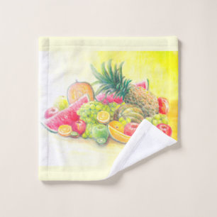 Happy fruits bath towel set