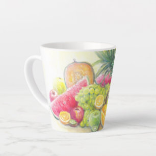 Happy fruits latte mug