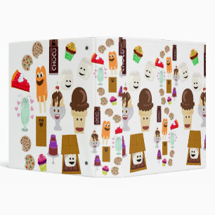 Happy Fun Food Characters Cartoon Motif Classeur