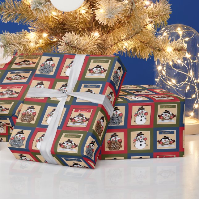 Happy Fun Snowmen | Christmas  Wrapping Paper (Holidays)
