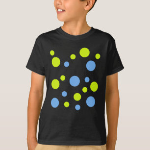 Happy Funky Yellow Blue Bubbles T-Shirt