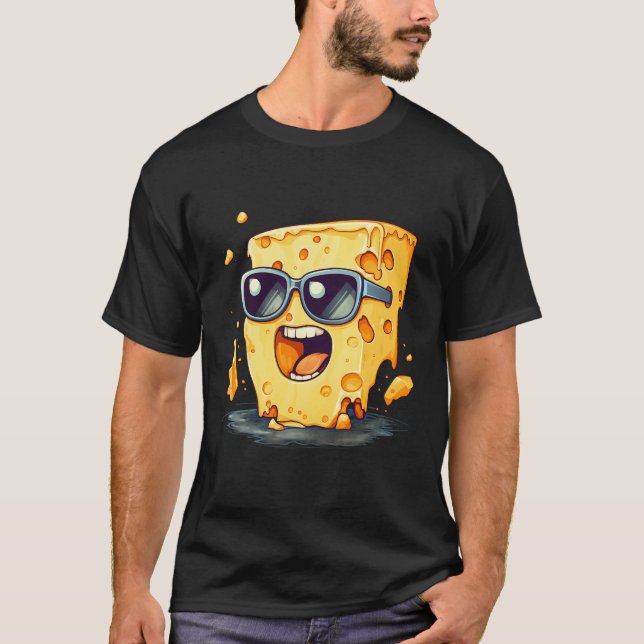 Happy Funny Cheese T-Shirt (Front)