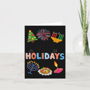 Happy Funny Holidays Diwali Kwanzaa Hanukkah Chris Card