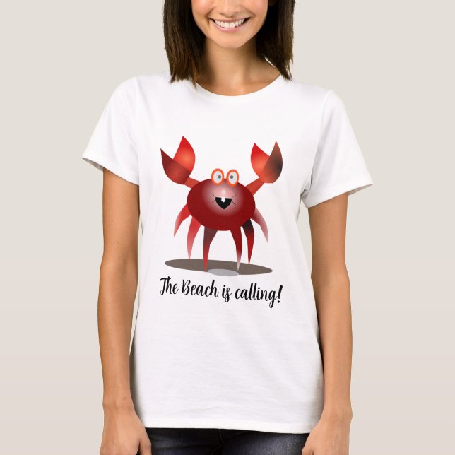 Happy funny red crab T-Shirt (Front)