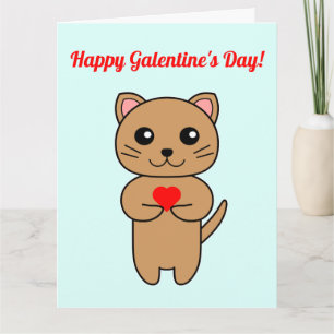Happy Galentine's Day! - Blue Background Card