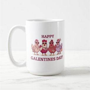 Happy Galentines Day Chicken Squad Cute Funny Hens Coffee Mug