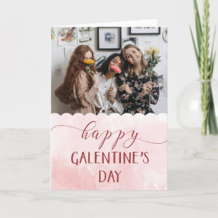 Happy Galentine's Day Custom Photo Holiday Card