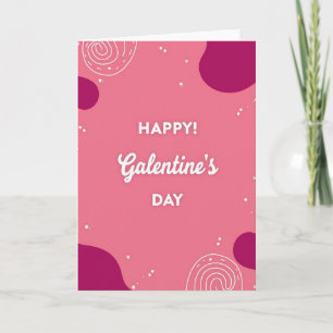 Happy Galentines Day Doodle Matte Card