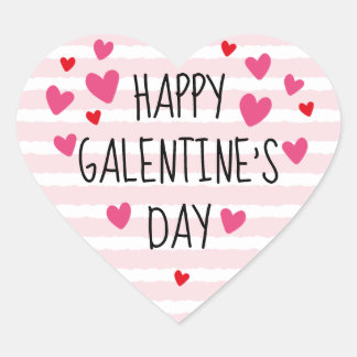 Happy Galentine's Day Heart Stickers