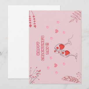 Happy galentine's day holiday card