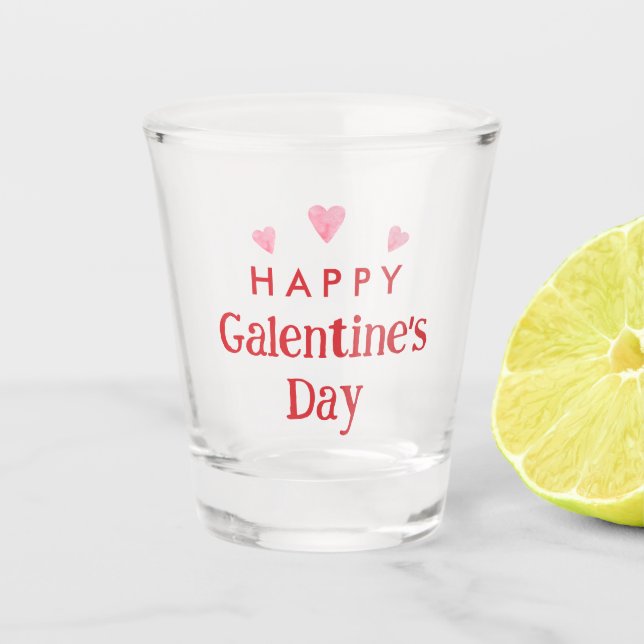 Happy Galentine's Day Party Favour Shot Glass (Front)
