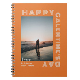 Happy Galentine's Day Photo Collage Couple Notebook