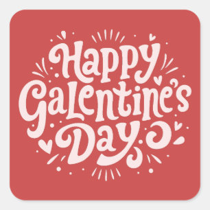 Happy Galentine's Day Square Sticker