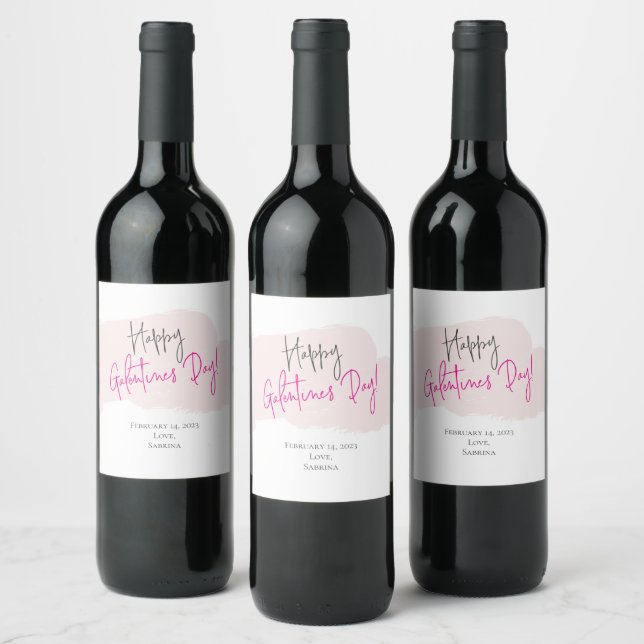 Happy Galentine's Day Wine Labels (Bottles)