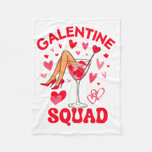 Happy Galentines Squad Valentines Girls Day Febru Fleece Blanket