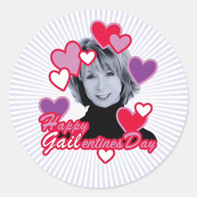 Happy Galentines w/ Coronation Street's Gail Platt Classic Round Sticker (Front)