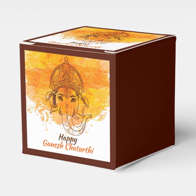 Happy Ganesh Chaturthi Favor Box (Front Side)