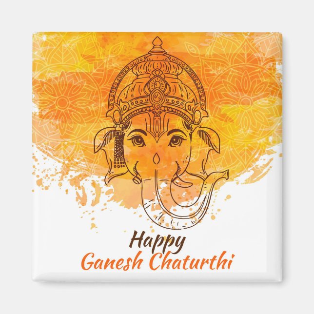 Happy Ganesh Chaturthi Magnet (Front)